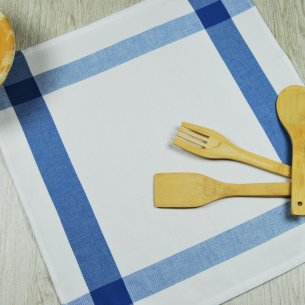 Paño de cocina azul de tela de algodón 100%